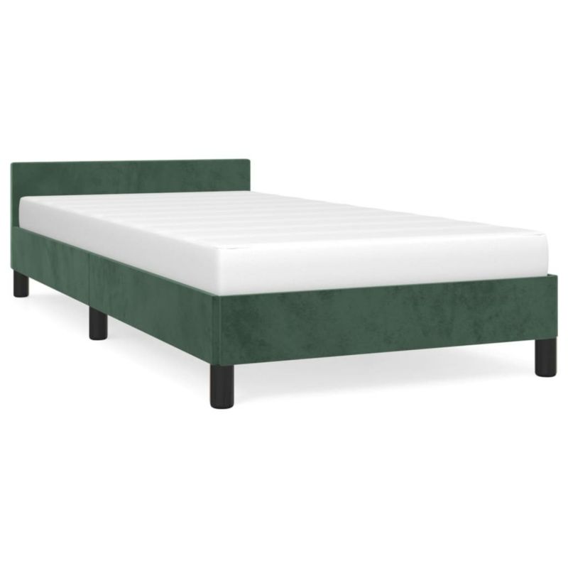 Łóżko tapicerowane WaszeMeble 90x190 cm ciemnozielone WM-347546 1 szt.
