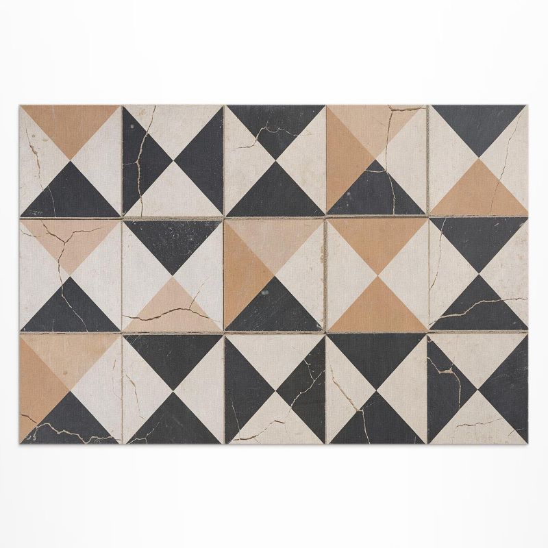 Dywan Winylowy Z Nadrukiem Wallfluent 100x150 cm Imitacja starych płytek 1 szt.