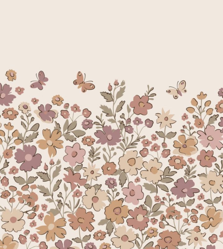 fototapeta ESTAhome kwiaty fioletowego mauve,szaro zielonymIterakota 2.5 x 2.79 m - 1 rol.