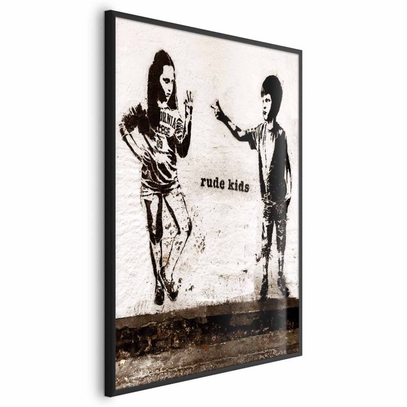 Plakat Artgeist Niegrzeczne dzieci 60x90 cm z ramą czarną 1 szt