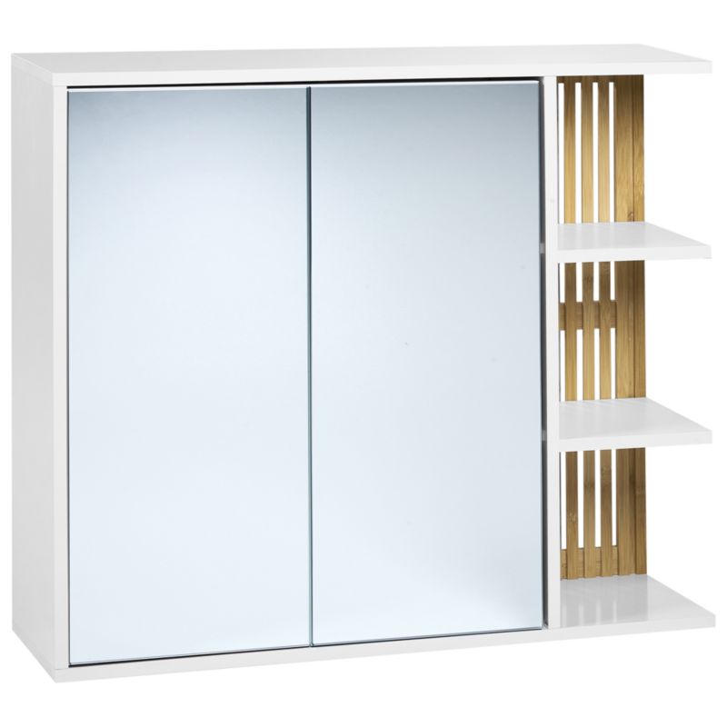 Szafka łazienkowa wisząca z lustrem Nubes 80 cm 70 cm Biały 1 szt.
