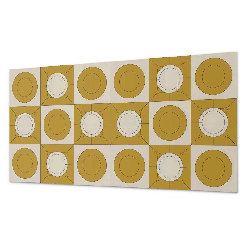 Ścienny Panel PCV Samoprzylepny ArtPrintCave 100x50 cm Geometryczny wzór z okręgami 1 szt.