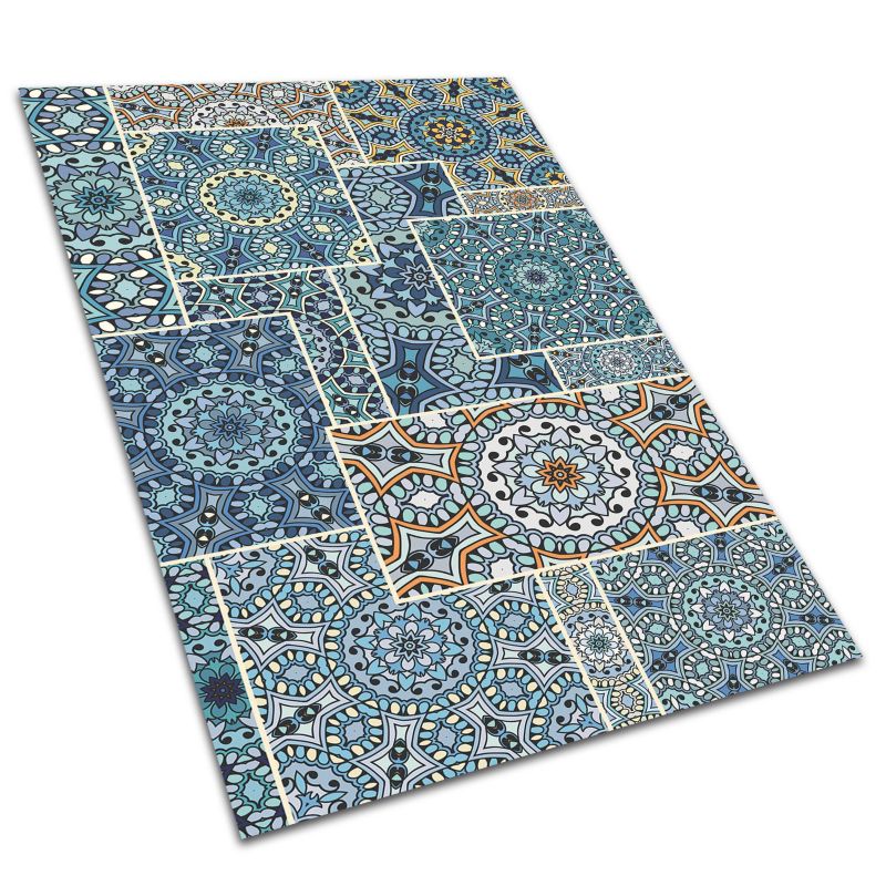 Winylowy Dywan Tarasowy Tulup 100x150 cm Wodoodporny, Lekki Mandala patchwork 1 szt.