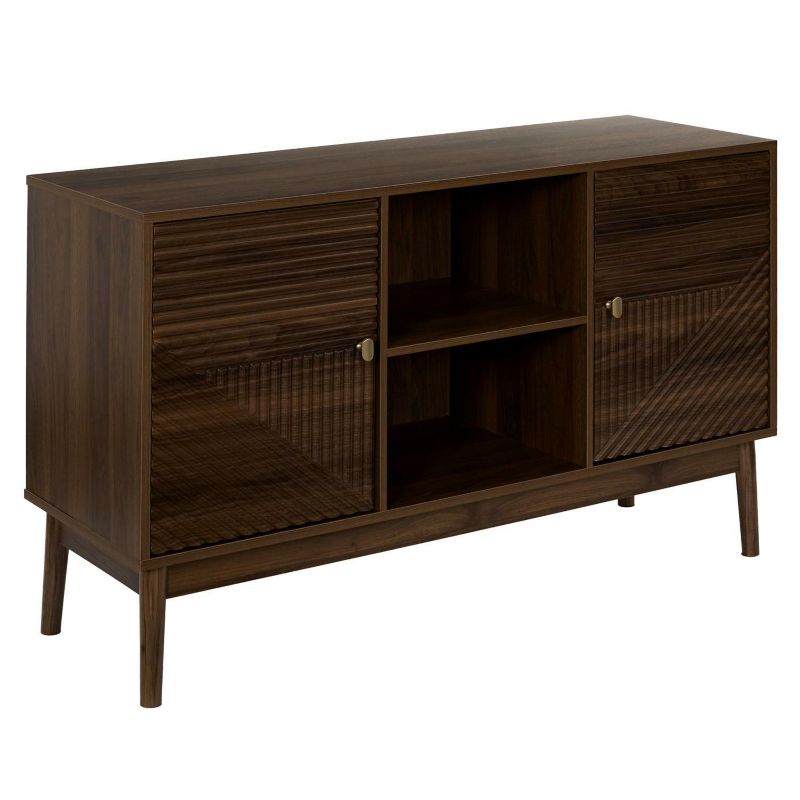 Komoda LARE z szafkami HowHomely ciemny orzech 120 cm 1 szt.