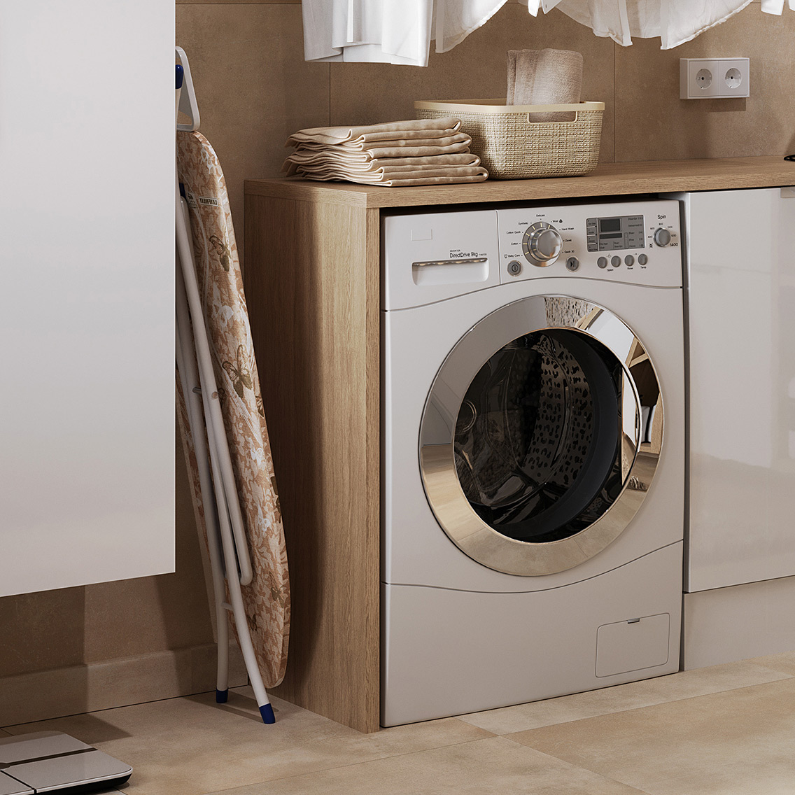 Cersanit City szafka 65 cm pod pralkę stojąca biały połysk S584-028-DSM - Wysyłka w 24h