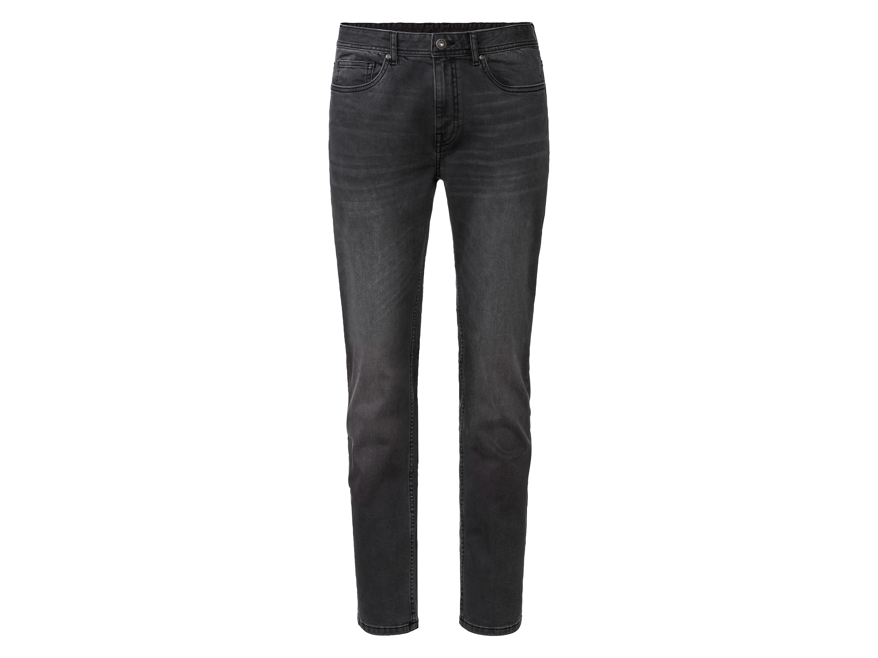 Livergy Jeansy męskie z bawełną, Slim Fit Ciemnoszary, 54 38/32