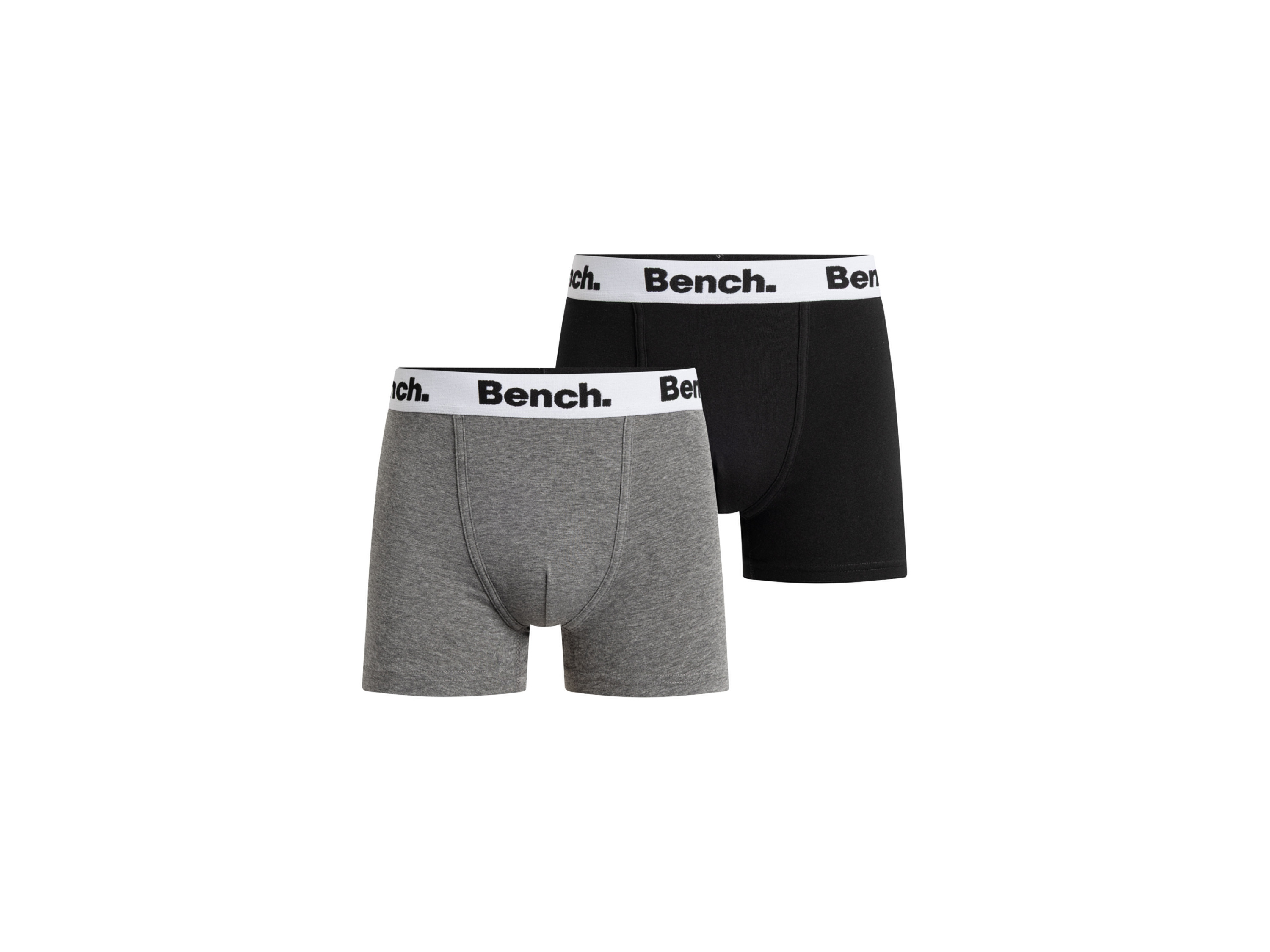 Bench Bokserki męskie, 2 pary Czarny/ szary, XXL