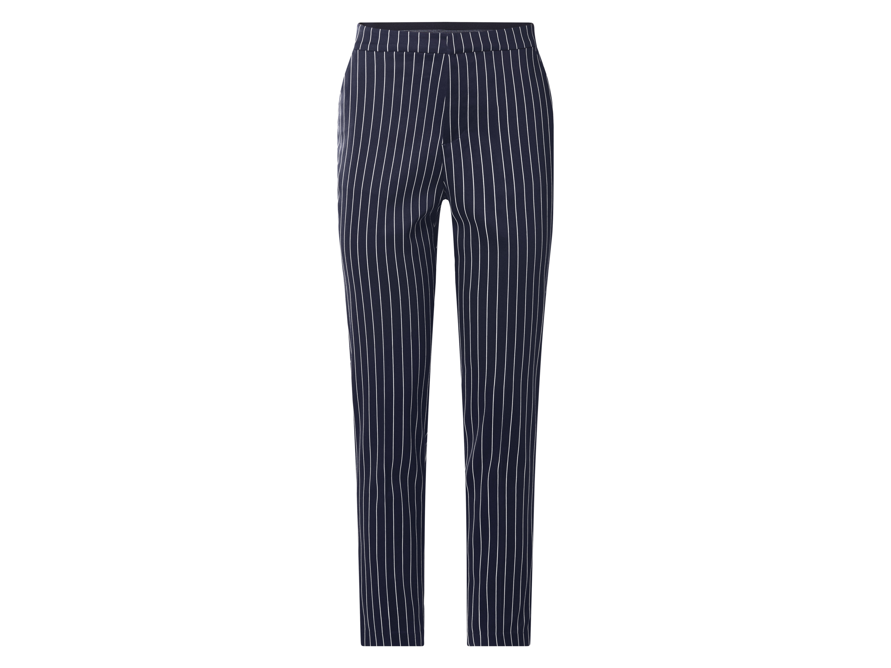 esmara Spodnie slacks damskie z bawełną W paski/ granatowy, 36