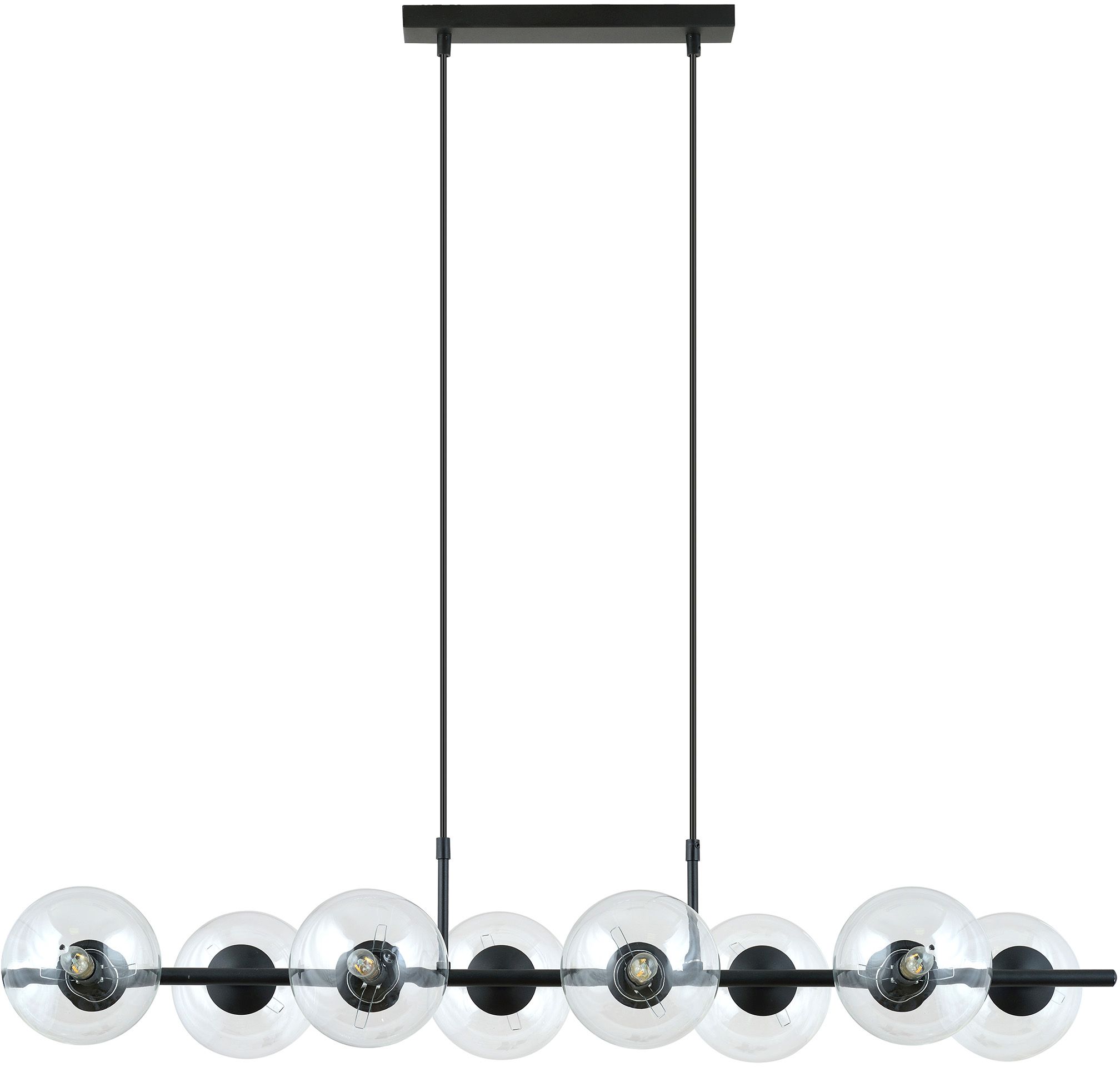 Darmowa Dostawa - Lampa wisząca x10 W czarna-przezroczysta Emibig Rory 12068