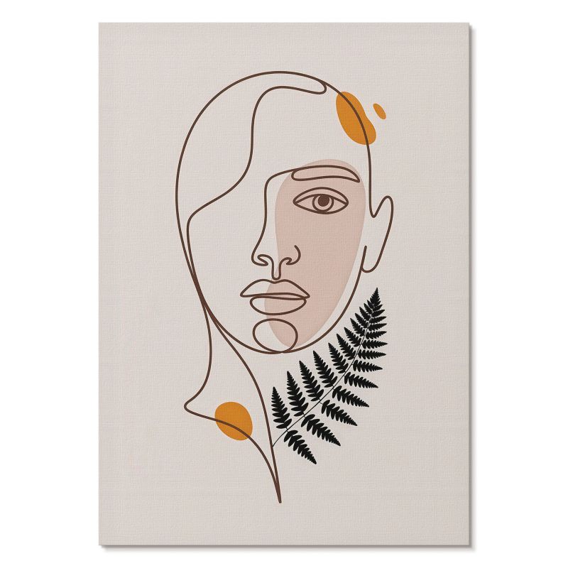 Nowoczesny Plakat na Płótnie Tulup 42x59,4 cm (A2) Portret boho Do salonu, sypialni, biura 1 szt.