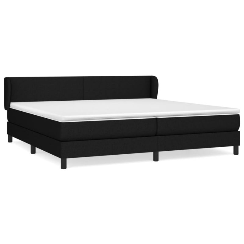 Łóżko z materacem WaszeMeble 200x220 cm Czarny tkanina WM-3126111 1 szt.