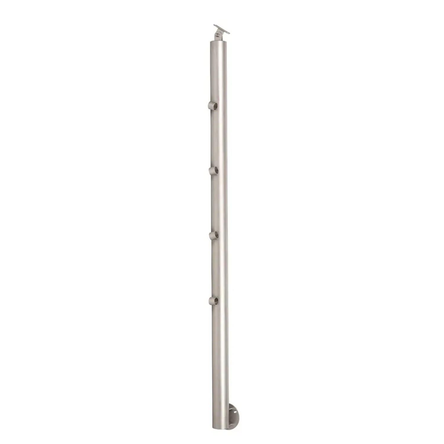 Kornik Słupek okrągły pionowy z przelotkami nierdzewny 80 x 1200 mm inox