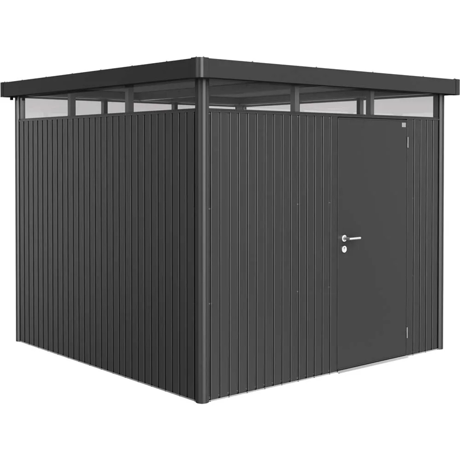 Biohort Domek ogrodowy HighLine H4 ciemnoszary drzwi pojedyncze - 275 x 275 cm
