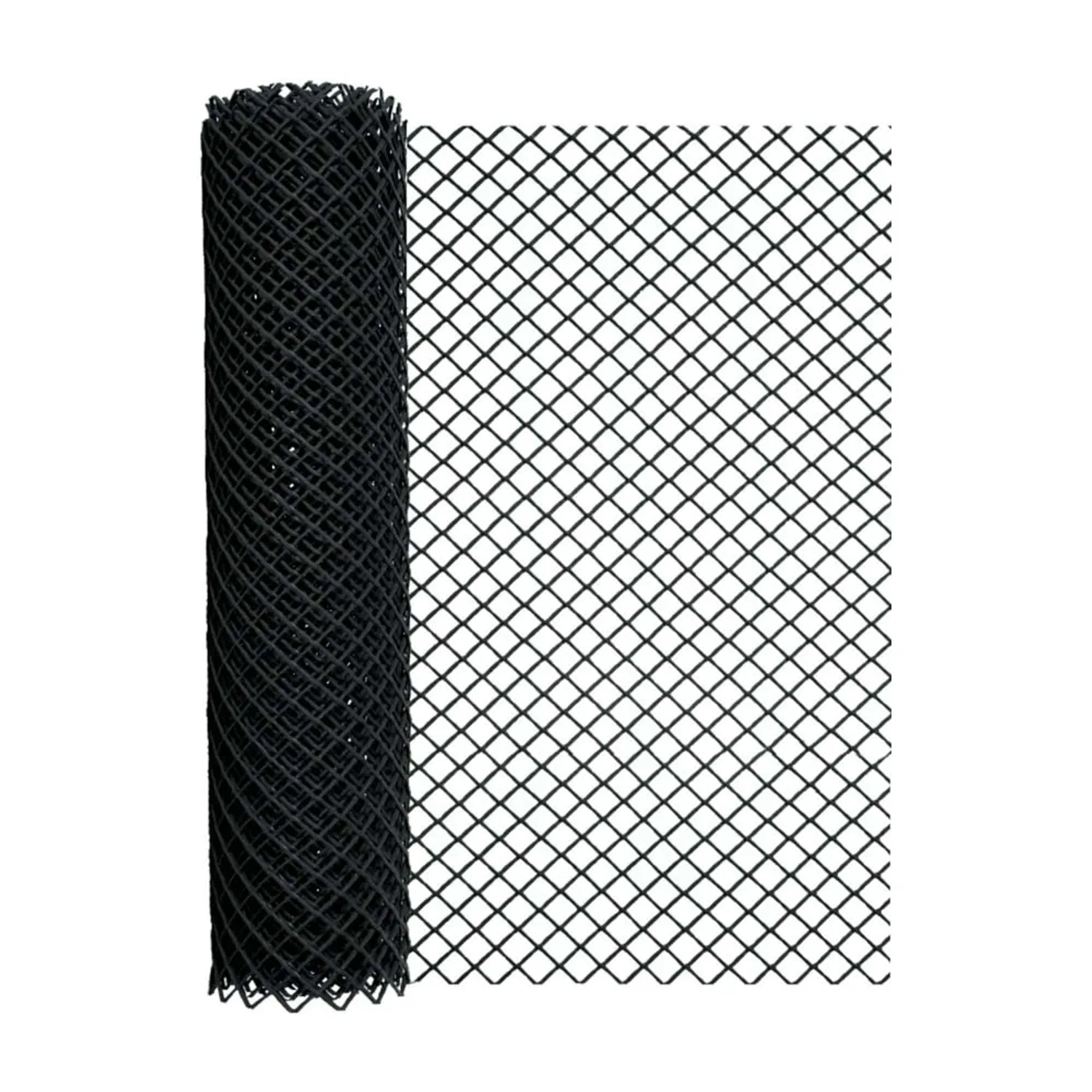 Siatka plastikowa 450g/m2 ocz. 20 x 20 mm, czarna - 0,6 x 10 m