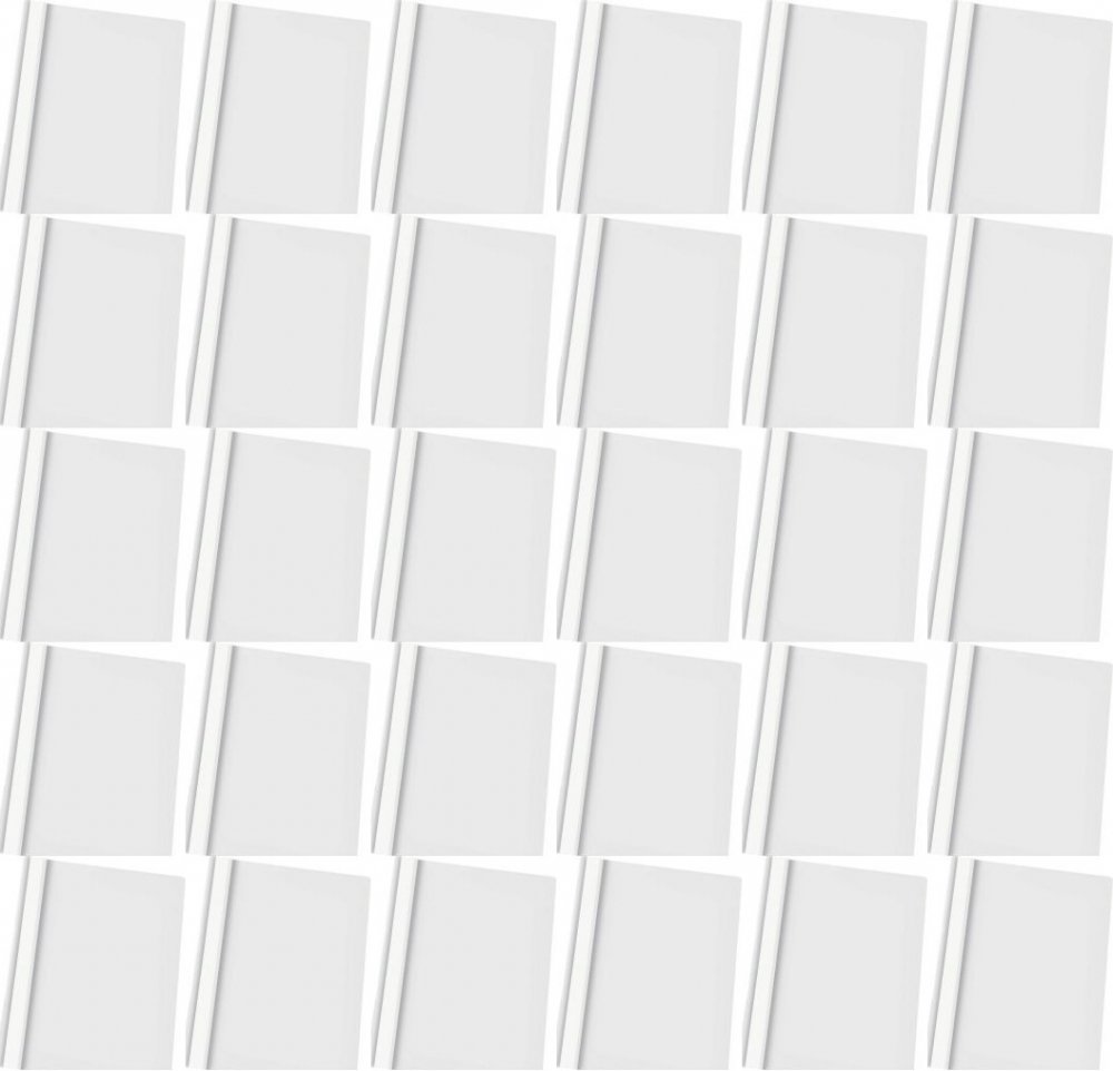30x Skoroszyt plastikowy bez oczek Donau, A4, do 200 kartek, biały