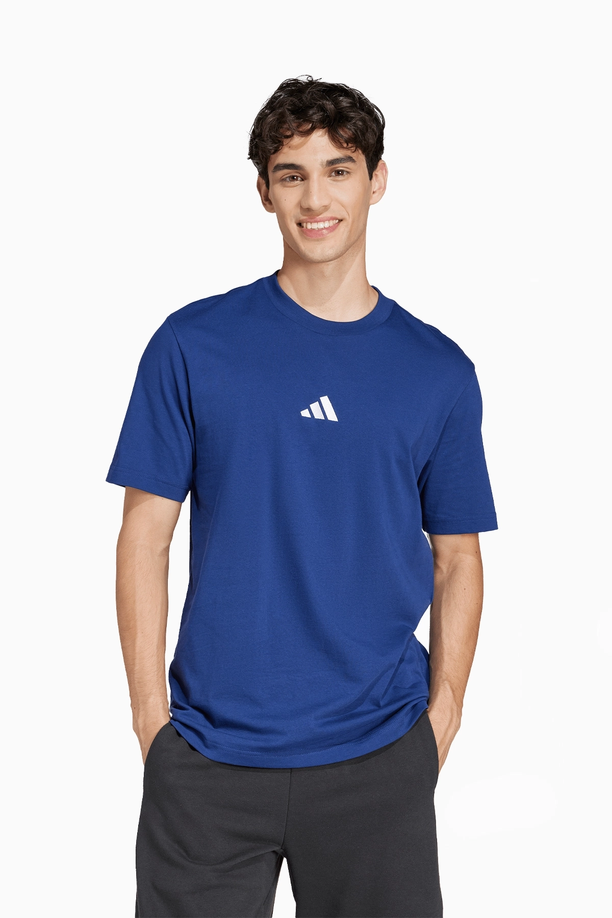 Koszulka adidas Essentials Small Logo Single - Niebieski