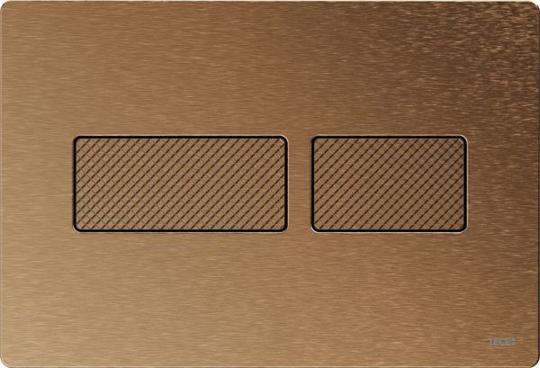 Tece Solid przycisk spłukujący do WC szczotkowany brąz 9240435