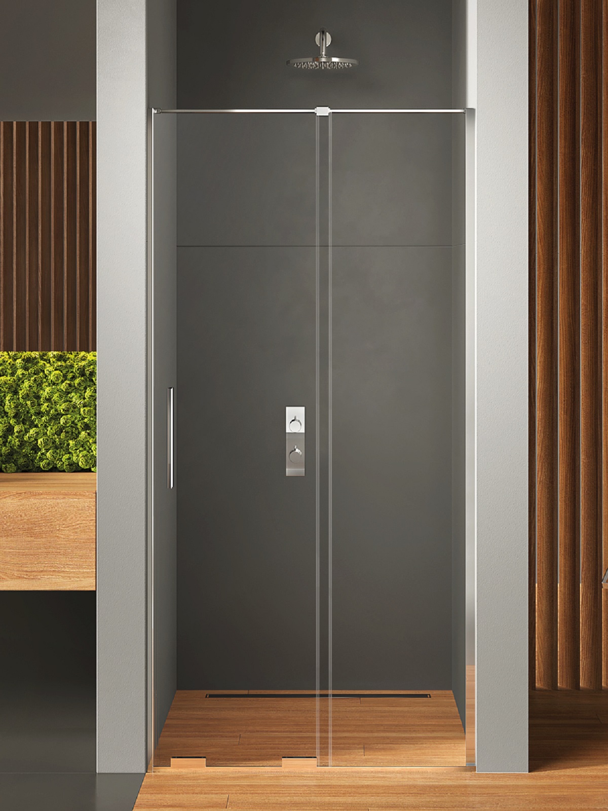 New Trendy Smart drzwi prysznicowe 150 cm rozsuwane chrom połysk/szkło przezroczyste EXK-4010