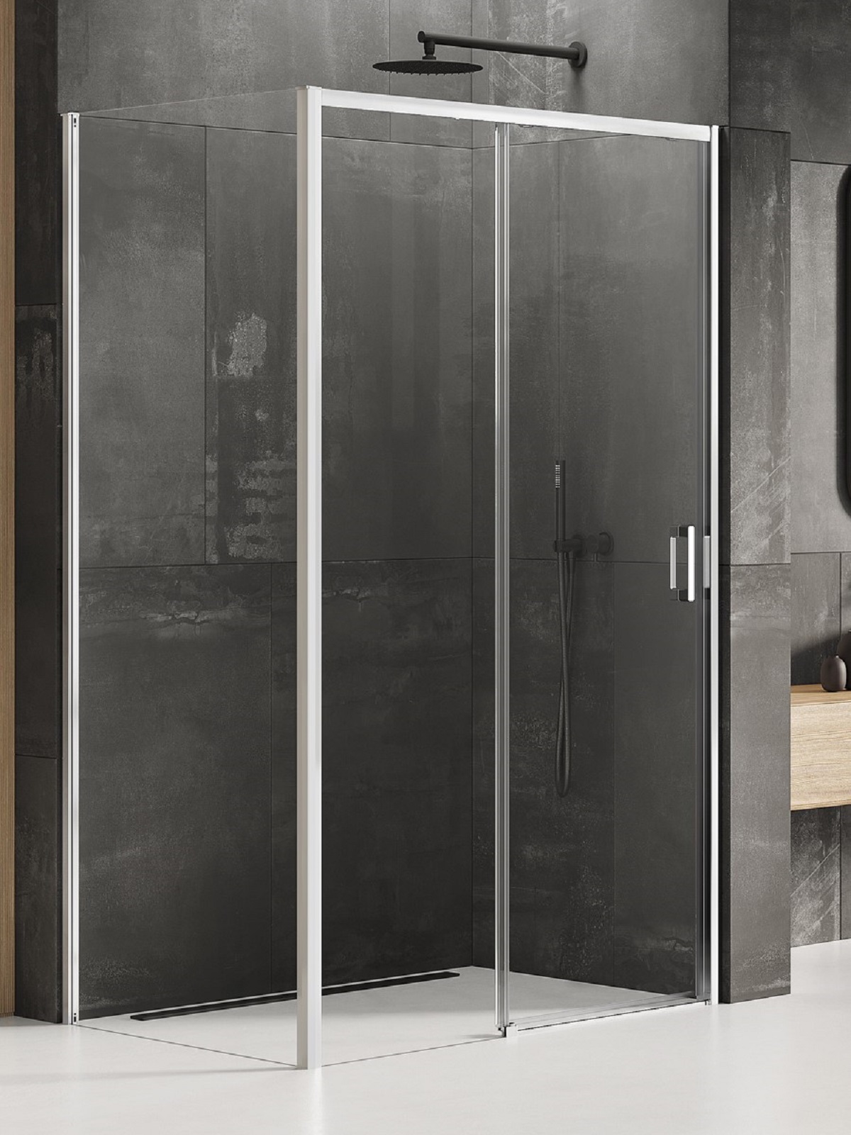 New Trendy Prime kabina prysznicowa 100x70 cm prostokątna chrom połysk/szkło przezroczyste K-1196