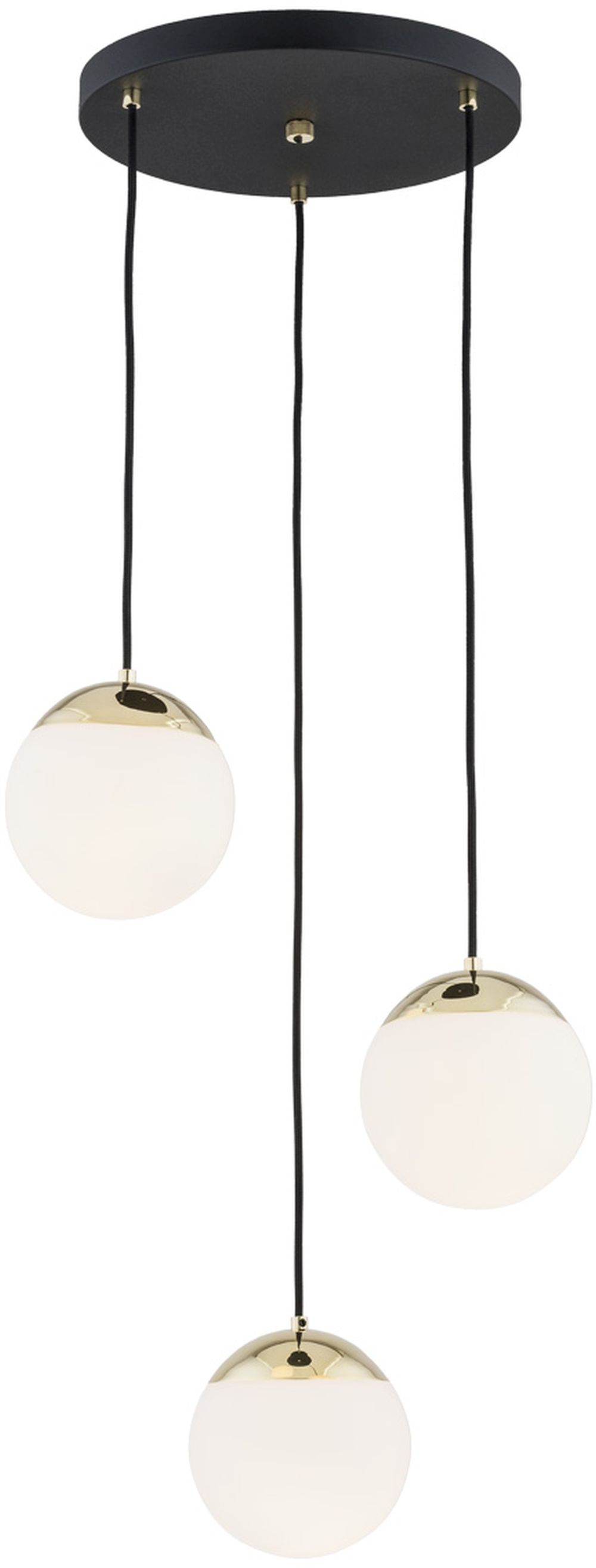 Argon Livia lampa wisząca 3x7W czarny/mosiądz/biały 1417