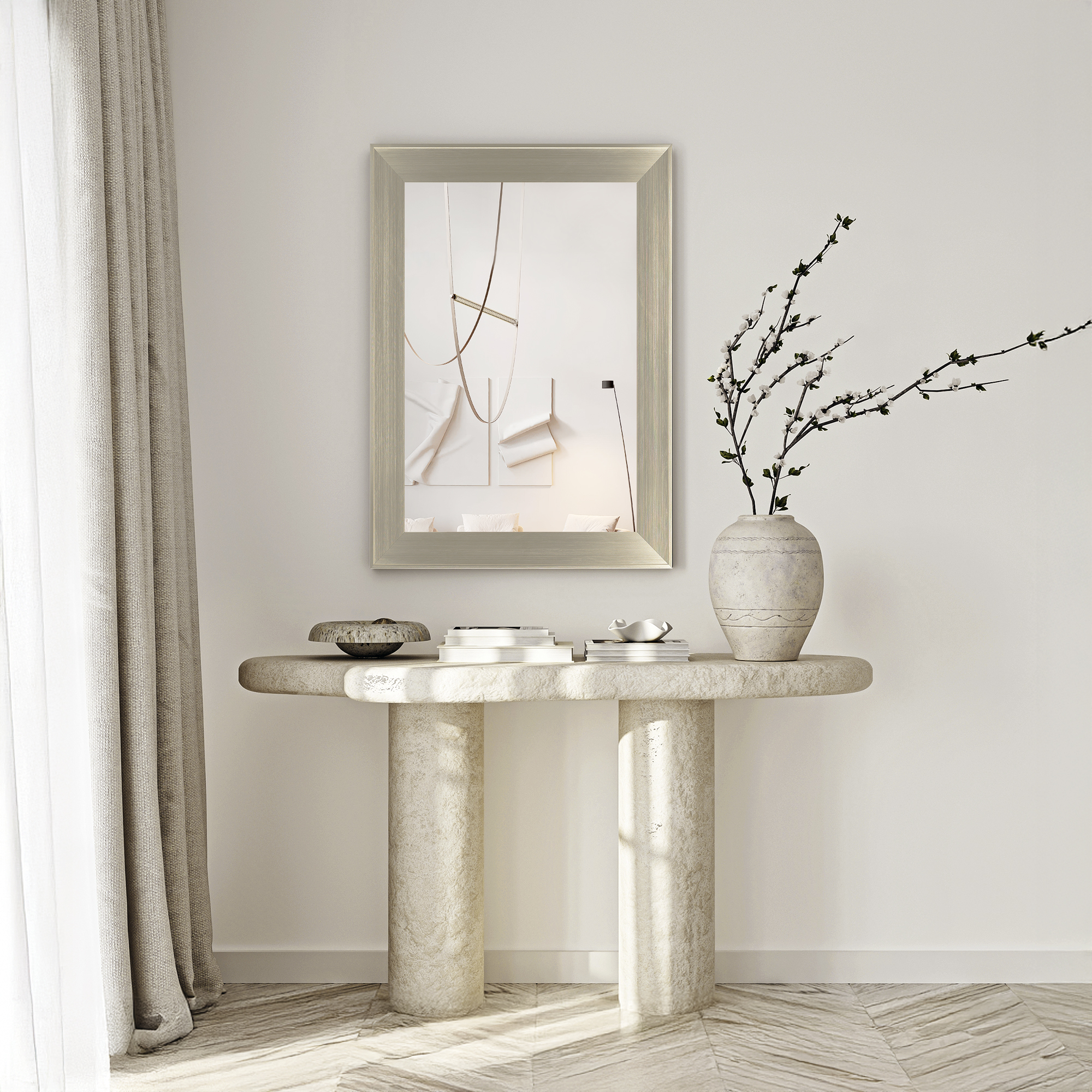 Ars Longa Bari lustro 184x74 cm prostokątne szampan BARI60170-S