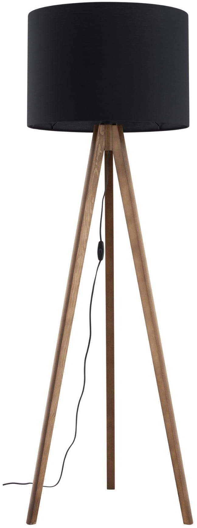 TK Lighting Grand lampa stojąca 1x15 W czarna-drewno 16005 - Wysyłka w 24h
