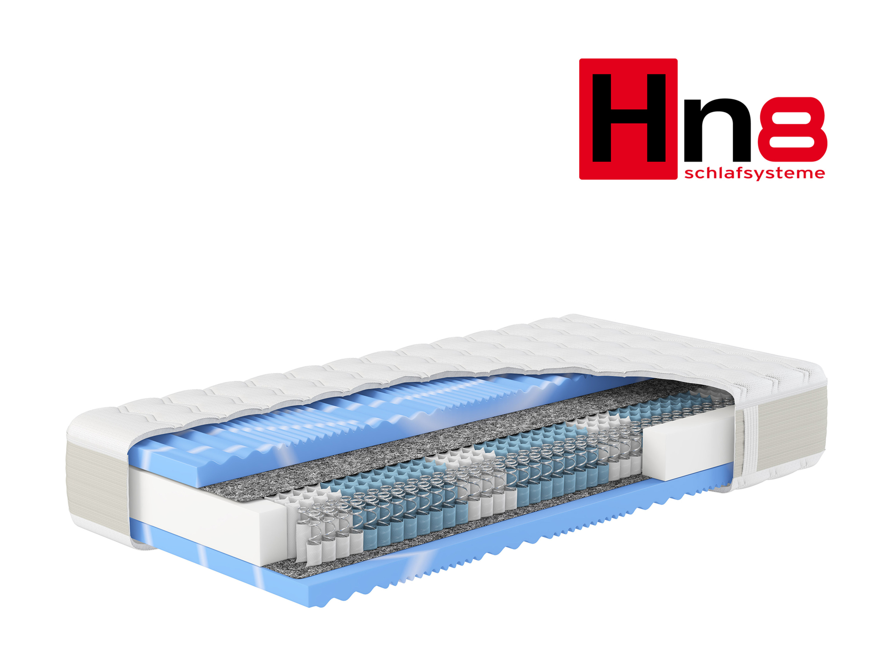 Hn8 Schlafsysteme Materac kieszeniowy 7-strefowy Gelstar T-1000 H4, 120 x 200