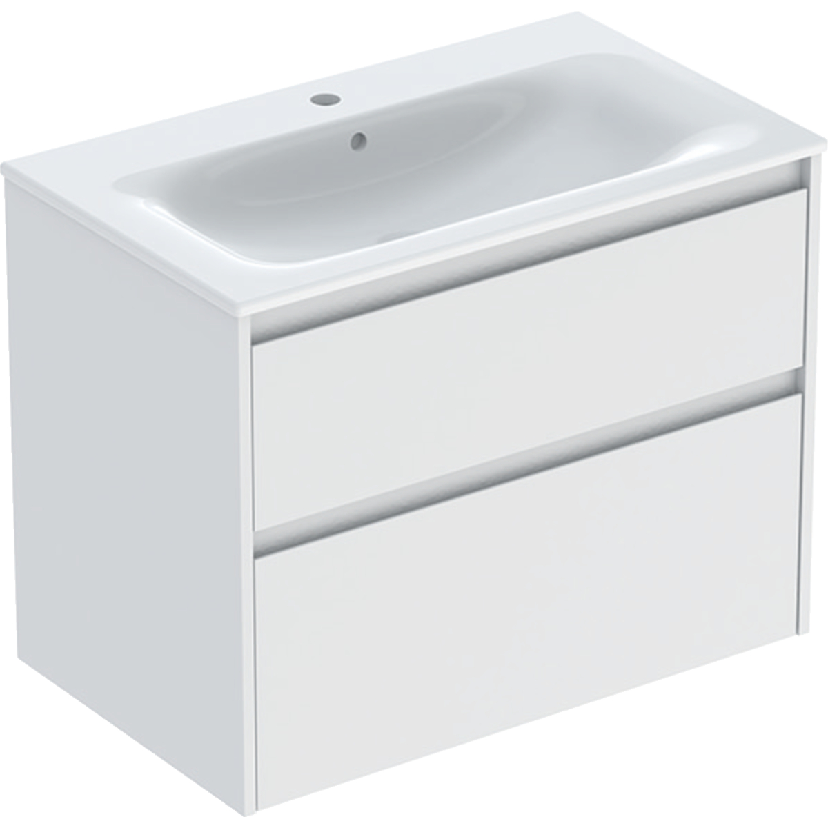 Darmowa Dostawa - Umywalka z szafką 80 cm białą Geberit Selnova Square 504139001