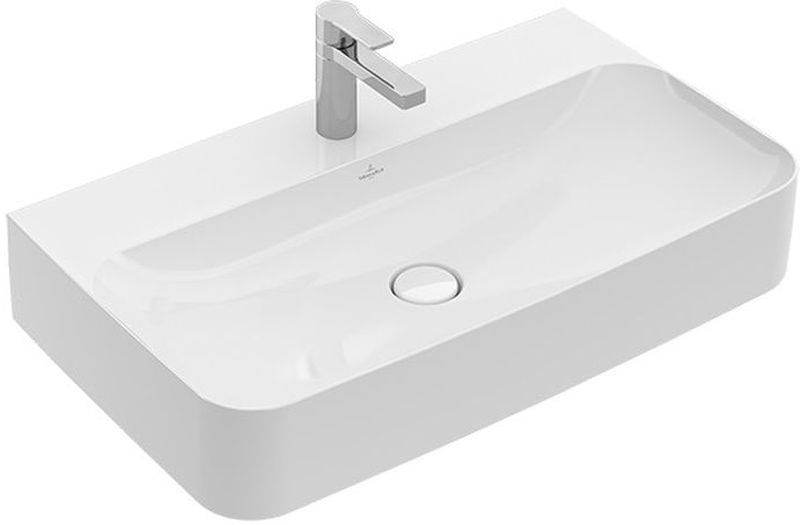 Darmowa Dostawa - Umywalka 80x47 cm prostokątna ścienna-meblowa biała Villeroy & Boch Finion 41688CRW