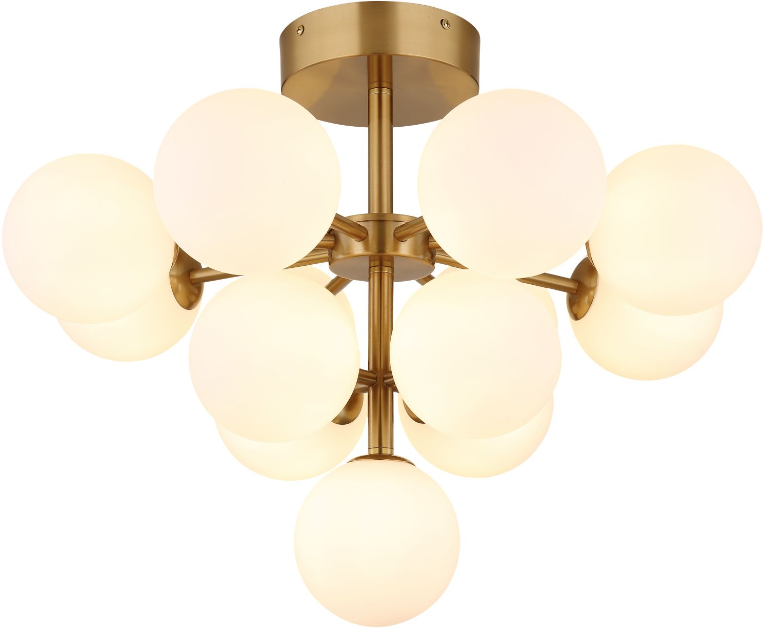 Darmowa Dostawa - Lampa podsufitowa powyżej 6x5 W biała-złota Globo Lighting Grappy 5614313GD