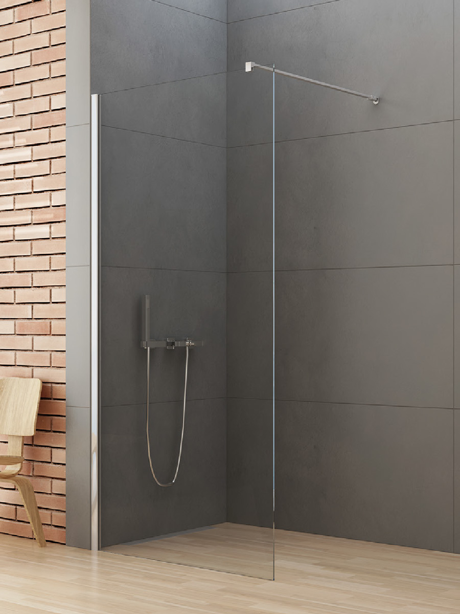 Darmowa Dostawa - Ścianka prysznicowa walk-in 110 cm chrom połysk/szkło przezroczyste New Trendy New Soleo K0741WP