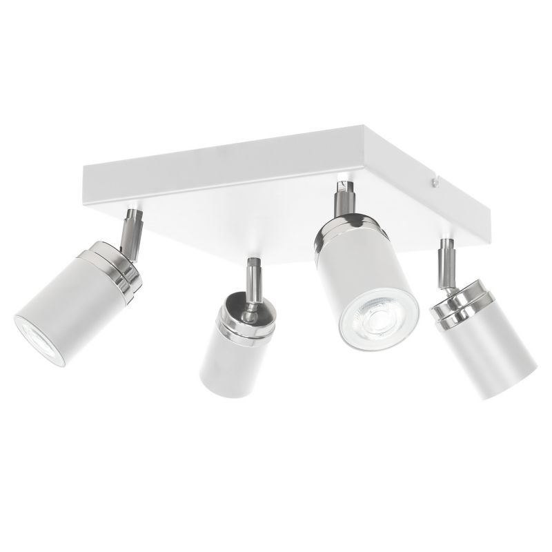 Lampa sufitowa Luminex Reno biały mat-chromowana 4 x GU10 x 15W wym: 17 x 25 x 25 cm - 1 szt.