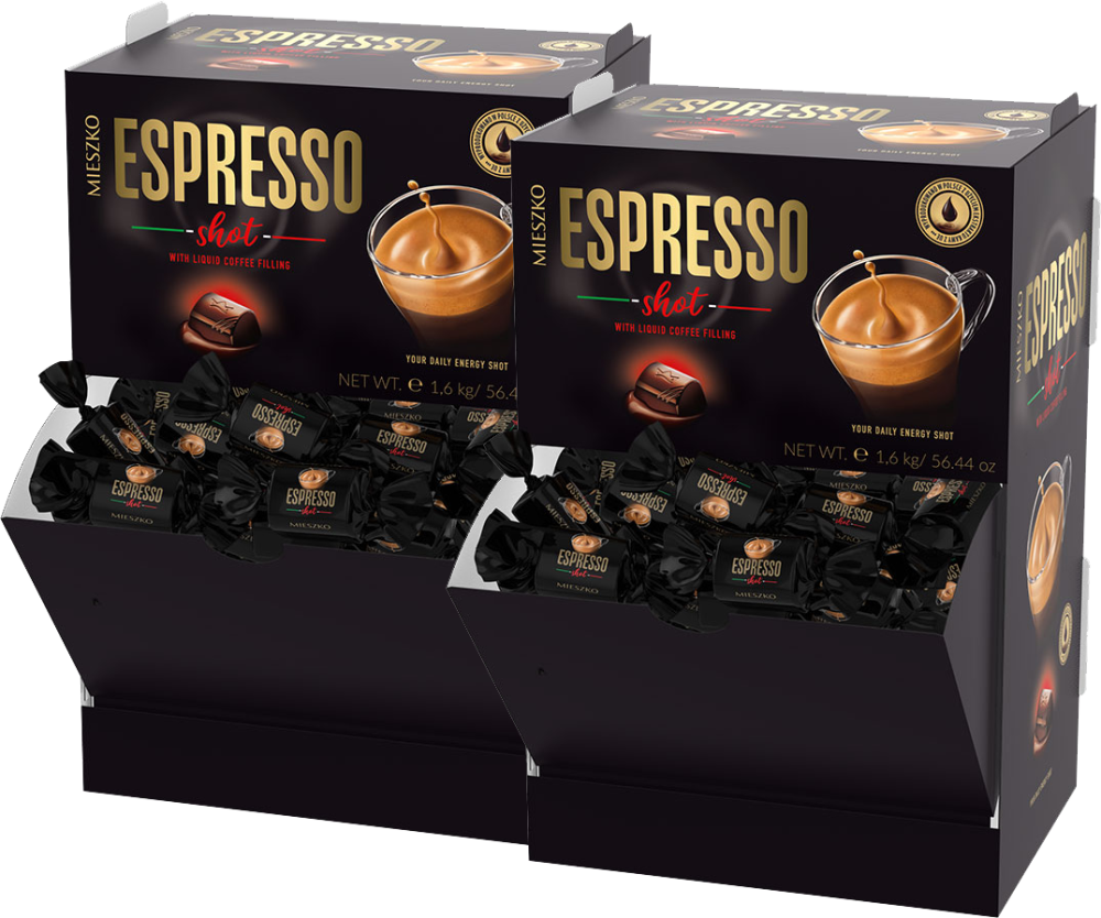 2x Czekoladki Mieszko Espresso, kawowy, 1.6kg