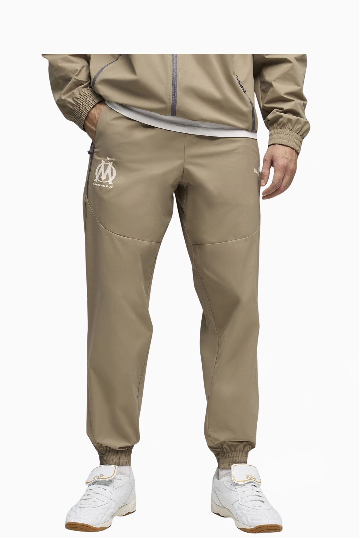 Spodnie Puma Olympique Marsylia 25/26 PUMATECH - Beżowy