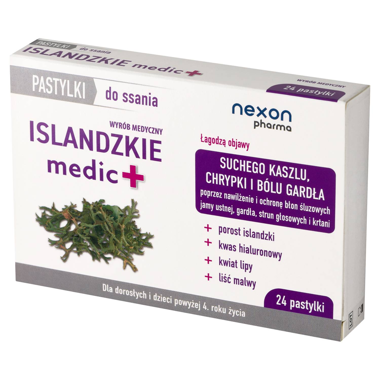 Islandzkie medic+, 24 pastylki do ssania