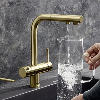 Blanco Fontas-S II Filter bateria kuchenna stojąca z podłączeniem do filtra wody złoty satynowy 526694 - Wysyłka w 24h
