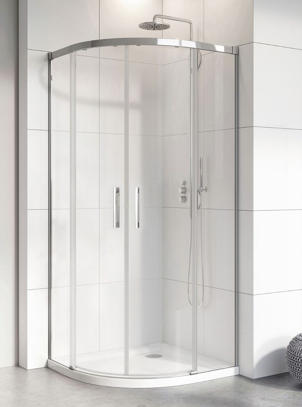 Radaway Idea PDD ścianka prysznicowa 90 cm chrom połysk/szkło przezroczyste 387157-01-01
