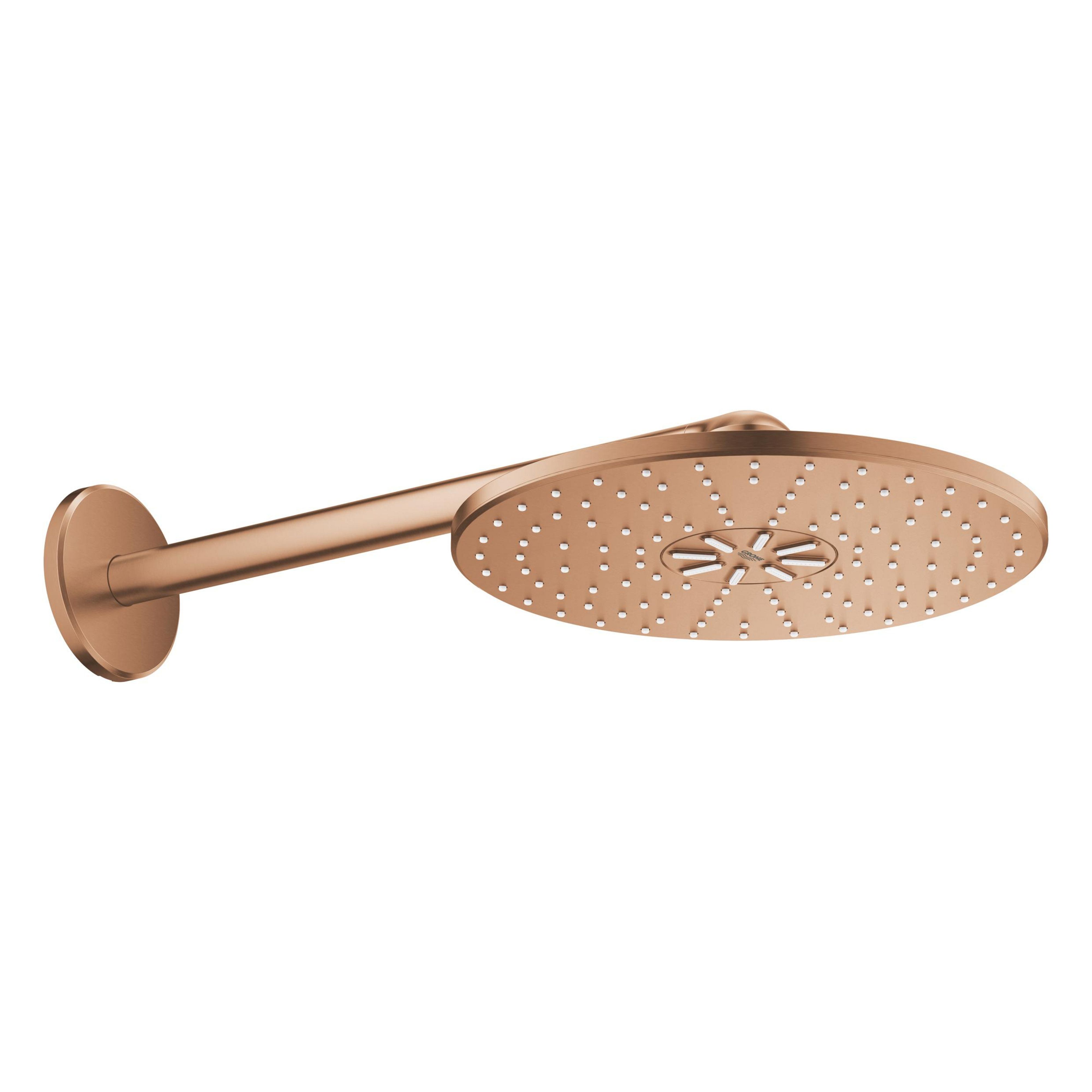 Grohe Quadra deszczownica z ramieniem 31x31 cm okrągła Brushed Warm Sunset 26475DL0