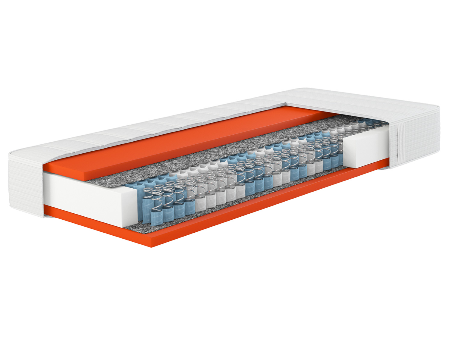 Hn8 Schlafsysteme Materac sprężynowy 7-strefowy Dynamic TFK H2, 80 x 200