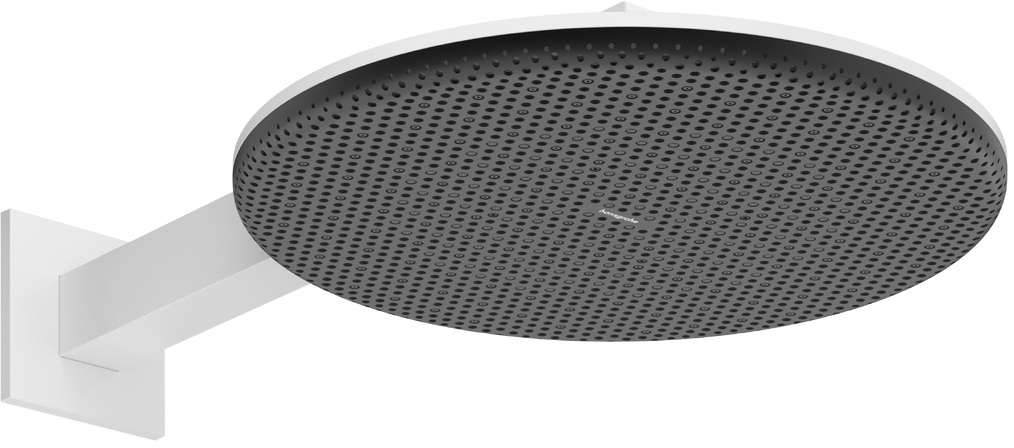Darmowa Dostawa - Deszczownica z ramieniem 30x30 cm okrągła biała Hansgrohe Raindance Alive S 24540700