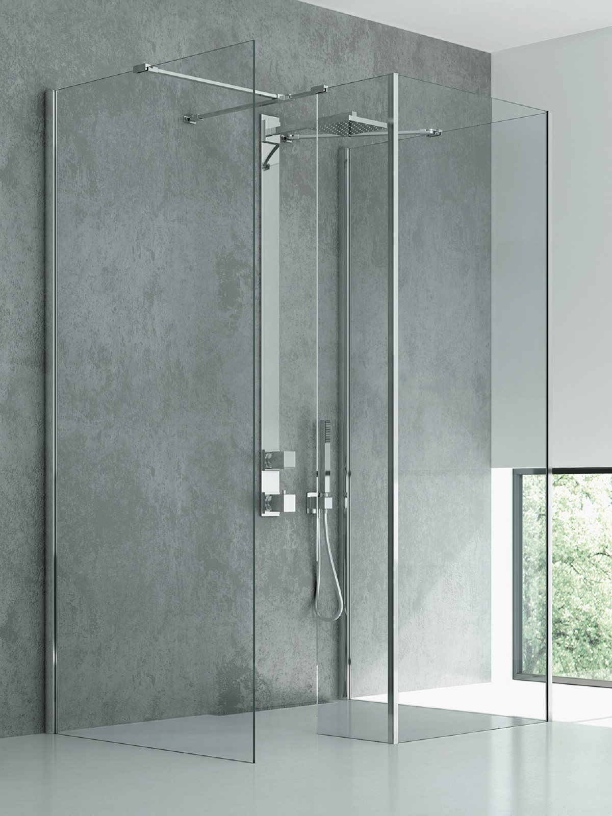 Darmowa Dostawa - Ścianka prysznicowa walk-in 80 cm chrom połysk/szkło przezroczyste New Trendy New Modus EXK5530