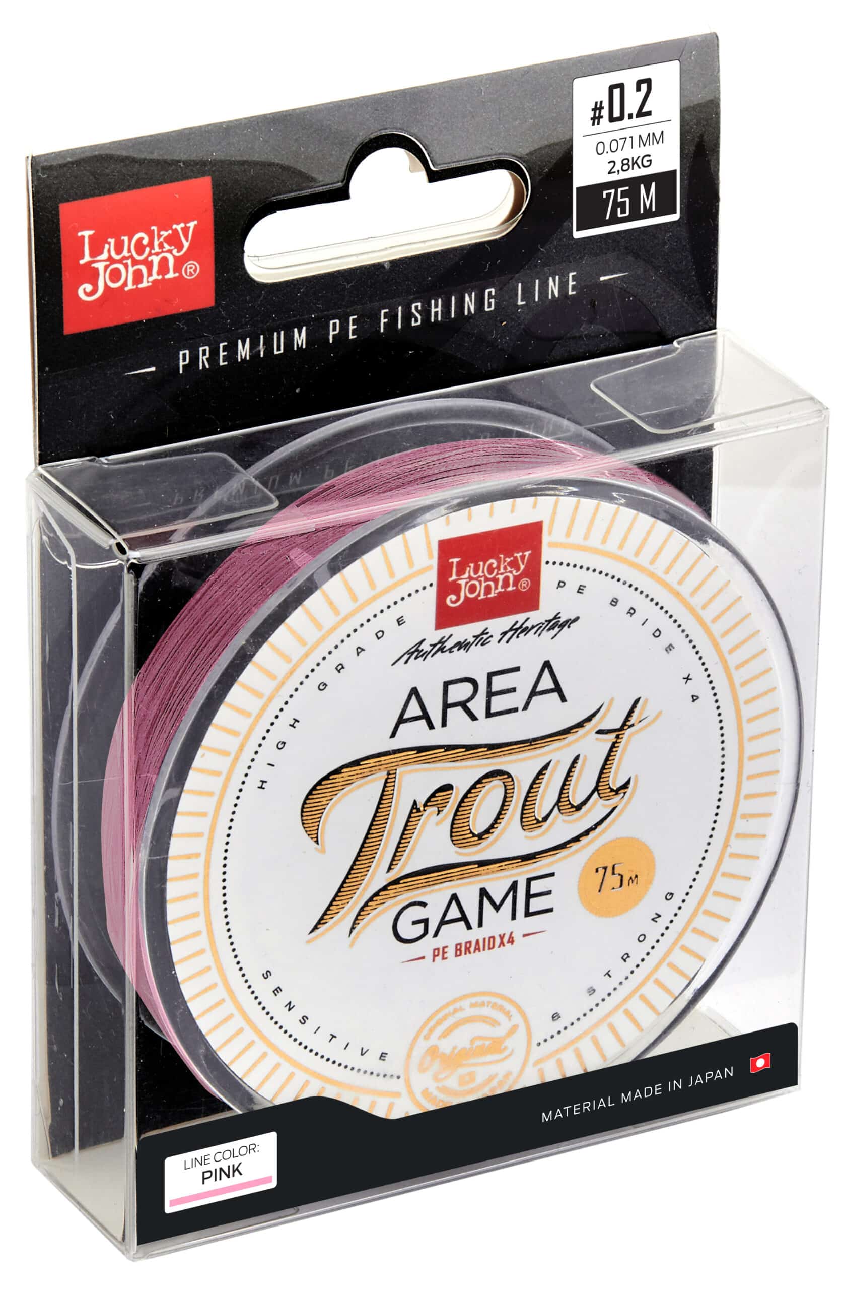 Lucky John plecionka Vanrex Area Trout Gamex4 Różowa 2,5kg 135m 0,08mm