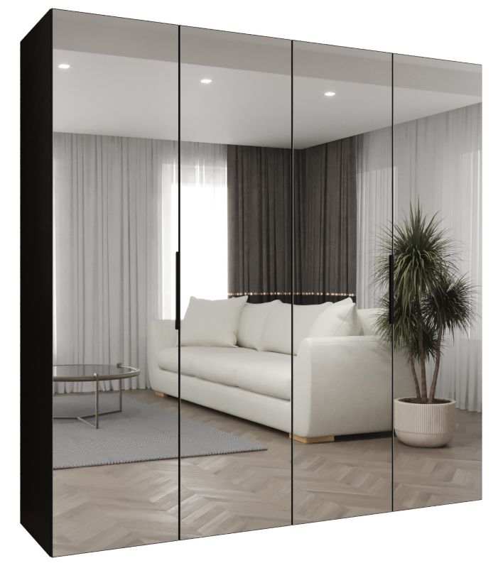 Szafa uchylna otwierana MARBELLA 3 200 wys 202 cm Czarny + Czarny 1 szt