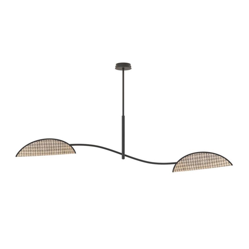 Lampa wisząca Emibig LOTUS czarno-brązowa 2xE14x15W IP20 wym:54x105x18cm - 1 szt.