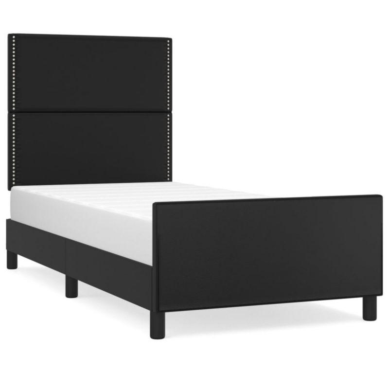 Łóżko tapicerowane WaszeMeble 90x200 cm czarna WM-3125488 1 szt.