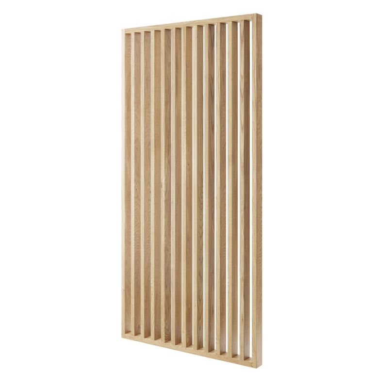 Ścianka z lameli - Gotowy zestaw - szerokość 195 cm pod kątem 45 - LAMELE3D - Fornir dębowy - 1 szt.