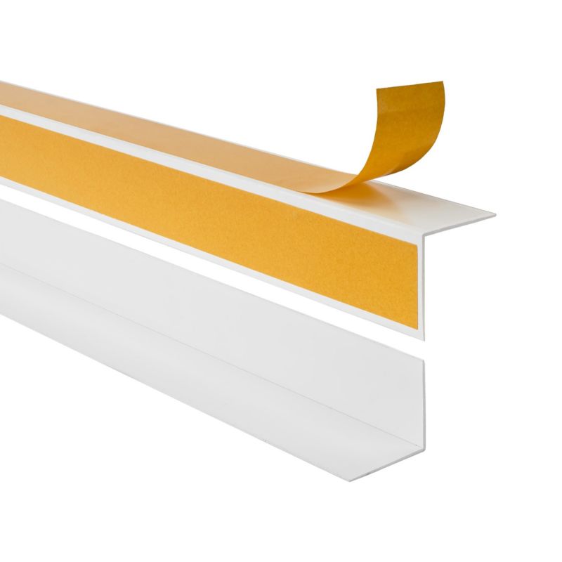 Kątownik twardy samoprzylepny PCV 50x50mm QUEST, Listwa Kątowa do Narożników Wewnętrznych -150 cm, biały, 1 szt.