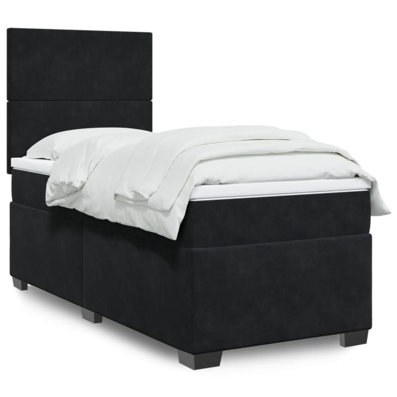 Łóżko kontynentalne WaszeMeble 90x190 cm czarne WM-3293082 1 szt.