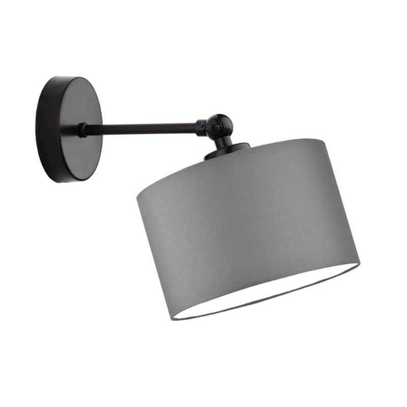 Kinkiet Volta Light Factory Loko Czarny/Szary Abażur 1xE27 1szt.