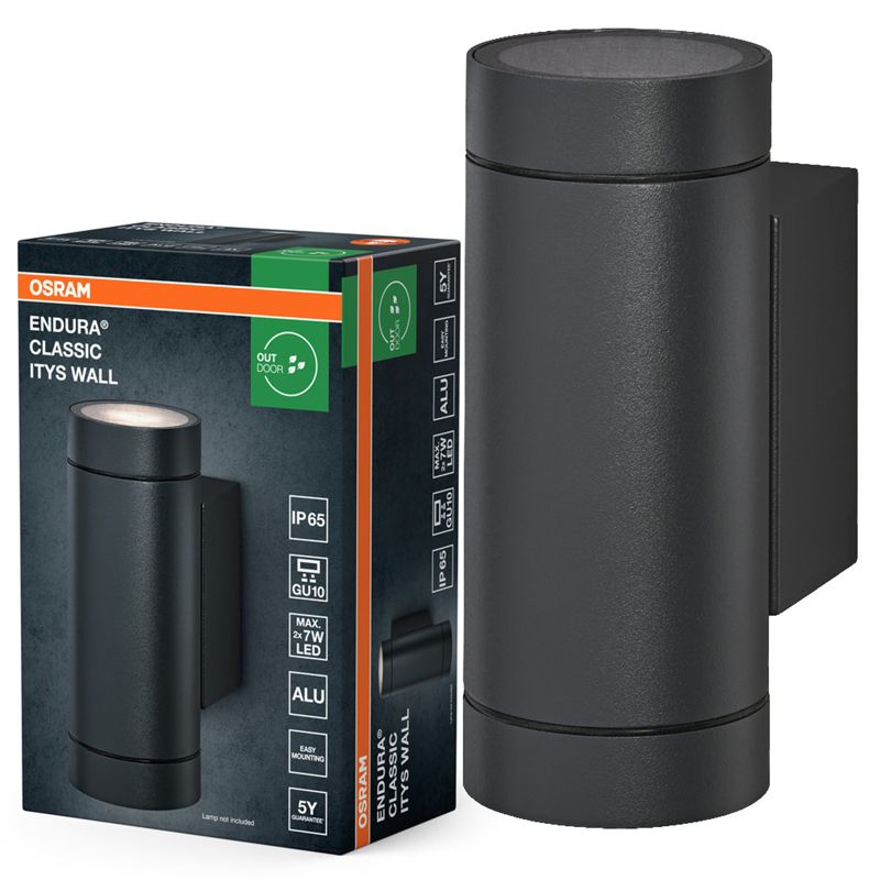 Kinkiet Ogrodowy Endura Osram Lampa Elewacyjna Zewnętrzna GU10 Szary IP65 1 szt.